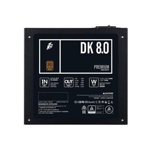1STPLAYER PS-800AX 800W 80 PLUS Bronze Non-Modular Power Supply