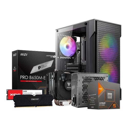 PC Build with AMD Ryzen 5 7600 Gaming Processor