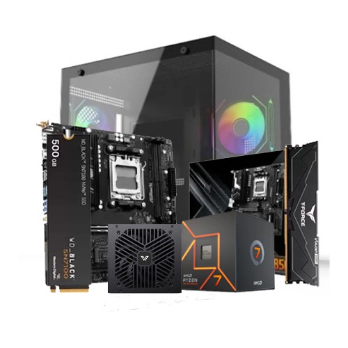 PC Build with AMD Ryzen 7 7700 Gaming Processor