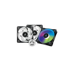 Arctic P12 PWM PST ARGB 120mm (3xFAN) Black Casing Cooling Fan