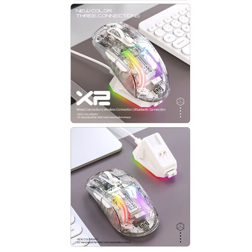 Attack Shark X2 PRO with Charging Dock Tri-Mode Gaming Mouse