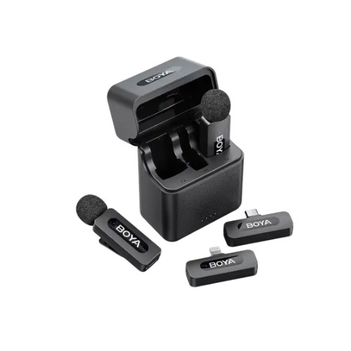 BOYA BY-V3 Combo 2.4 GHz Dual-Channel Wireless Microphone
