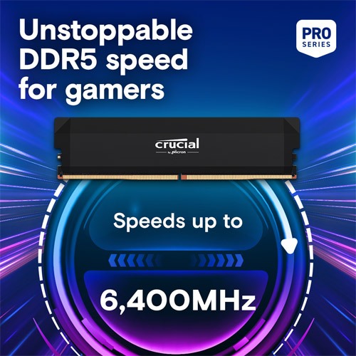 Crucial Pro 16GB 6400mhz DDR5  OC Gaming Ram