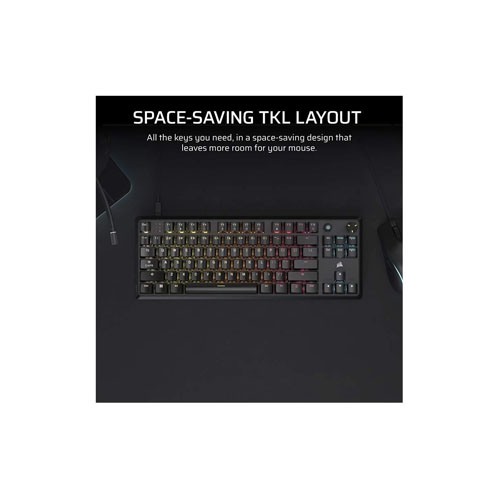 CORSAIR K70 Core TKL RGB Wired Black Mechanical Gaming Keyboard #CH-911911E-NA