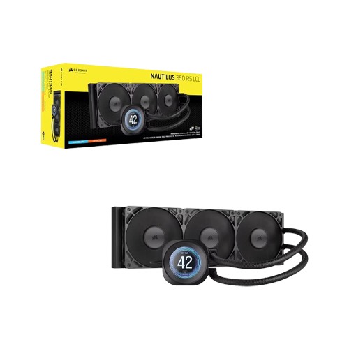 Corsair NAUTILUS 360 RS LCD Liquid CPU Cooler - Black