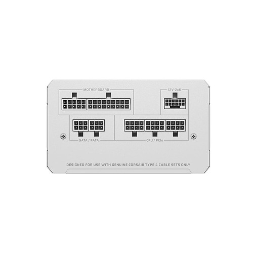 Corsair RM1000x 1000W PG5 80 PLUS Gold Certified Fully Modular Power Supply (White)