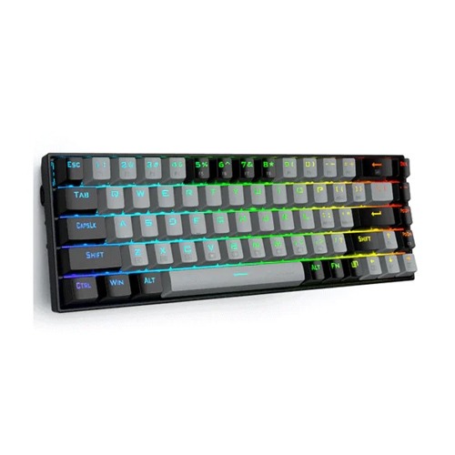 E-YOOSO Z686 Gray Black RGB 68 Keys Mechanical Keyboard