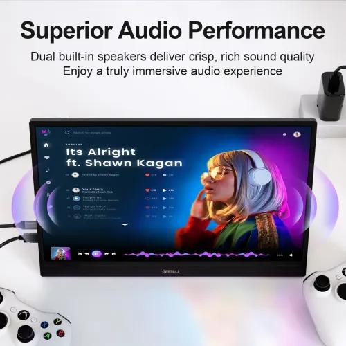 GEESUU LiuHe M156L1F 15.6 Inch FHD IPS Portable Monitor