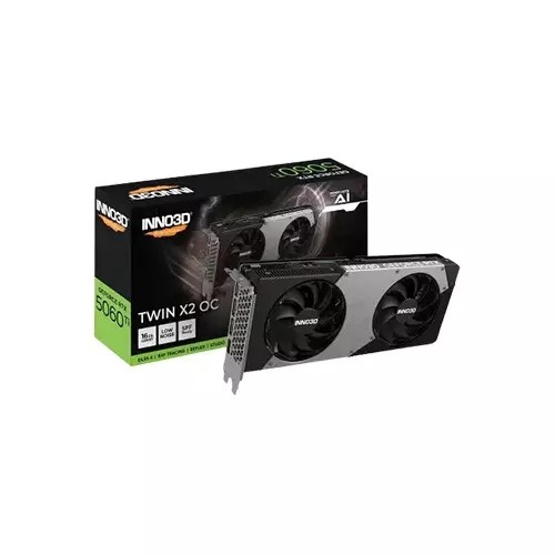 INNO3D GeForce RTX 5060 Ti 16GB TWIN X2 OC GDDR7 Graphics Card