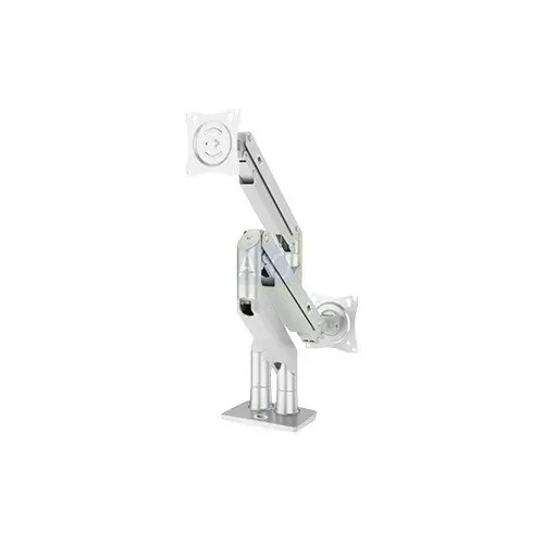 KALOC KLC-DS160-2/S 22-32 Inch Dual Arm Two Screen Monitor Silver Mount Stand