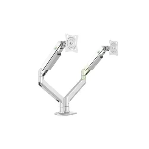 KALOC KLC-DS160-2/S 22-32 Inch Dual Arm Two Screen Monitor Silver Mount Stand