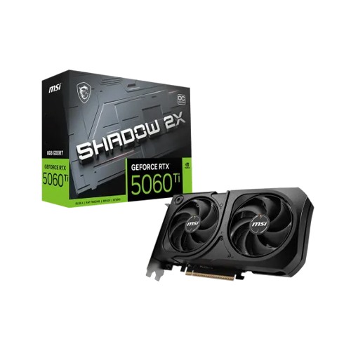 MSI GeForce RTX 5060 Ti SHADOW 2X OC PLUS 8GB GDDR7 Graphics Card