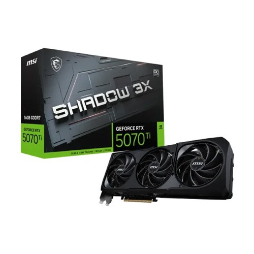 MSI GeForce RTX 5070 Ti  SHADOW 3X OC 16GB GDDR7 Graphics Card