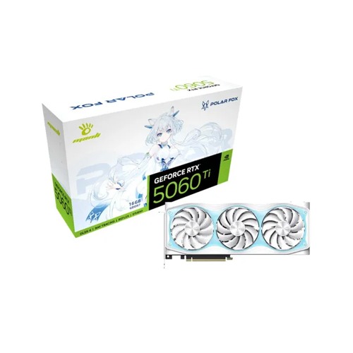 Manli Polar Fox GeForce RTX 5060 Ti OC Triple Fan 16GB GDDR7 Graphics Card