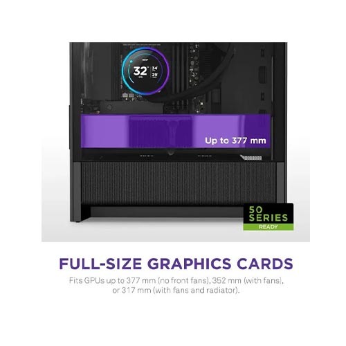 NZXT H3 Flow Micro-ATX Airflow Case - Black