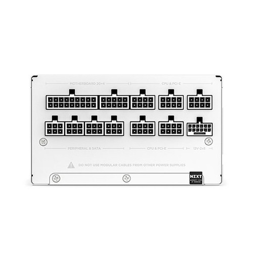 NZXT C1000 1000 Watt 80 Plus Gold ATX 3.1 Full Modular Power Supply - White