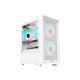 Pc Power Dark Flow Mesh X2 Mid Tower M-ATX Gaming Case (White)