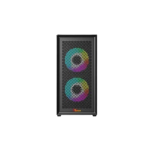 Pc Power Dark Flow Mesh X2 M-ATX Gaming Case 
