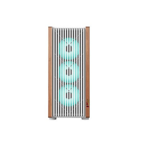 PC POWER PP-GS680 WOOD MESH WH Casing With 4 FANS