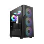 PC Power PG-H450 BK Zero Mesh 4 X ARGB FAN Atx Gaming casing with 550 PSU