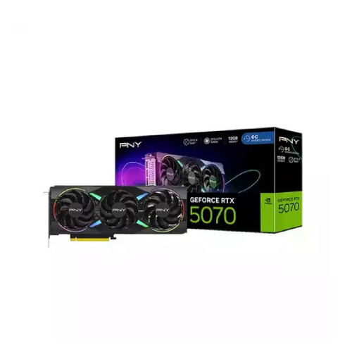 PNY GeForce RTX 5070 ARGB Epic-X OC Triple Fan 12GB GDDR7 Graphics Card