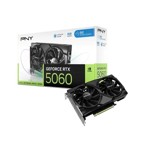 PNY GeForce RTX 5060 8GB OC Dual Fan Graphics Card 