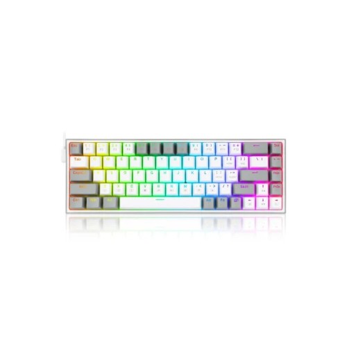 Redragon K631 Castor White-Grey Red Switch Wired Gaming Keyboard