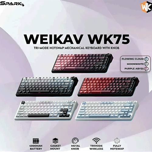 WEIKAV WK75 Keyboard Tri Mode Wireless Mechanical Keyboard