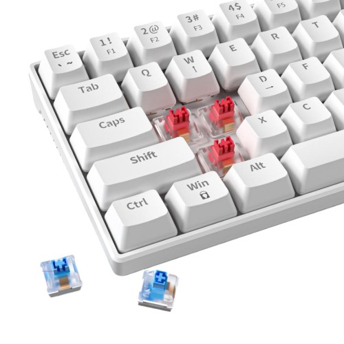 Zifriend KA646 60% 63 Keys Green Red Switch Wired Gaming Mechanical Keyboard