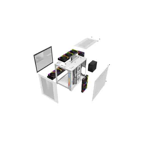 1ST PLAYER SP7 M-ATX Gaming Case (White)