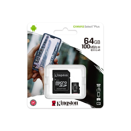 Kingston Canvas Select Plus 64GB UHS-I MicroSDXC Memory Card