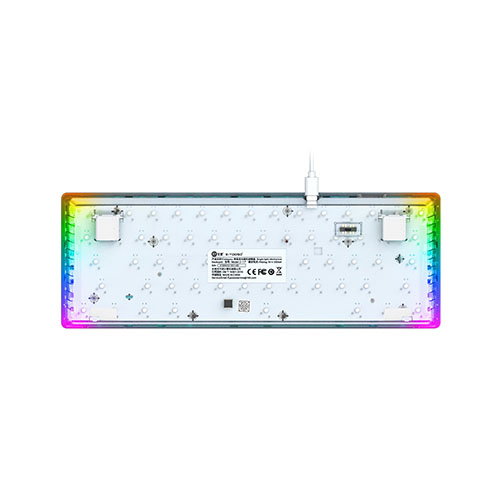 E-YOOSO Z11T (Transparent) Wired 61 Keys Mechanical Gaming Keyboard with Ice Blue Backlit