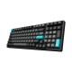 Akko 3098N Black & Cyan 90% Hot Swappable Multi-Modes TTC Flame Red Switch Keyboard
