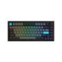 Akko 5075B Plus Black & Cyan 75% Hot Swappable Multi-Modes Wine Red Switch Mechanical Keyboard