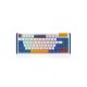 DUSTSILVER  GREY WHITE BLUE COLORFUL BACKLIGHT TKL 75 PERCENT RED SWITCH WIRED MECHANICAL KEYBOARD