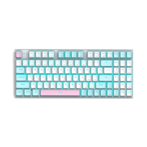 E-Yooso Z19 Monochrome Hotswappable Mechanical Keyboard (ICE Blue Backlit)