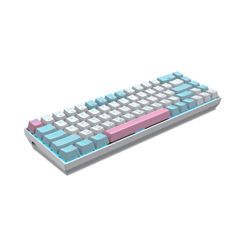 E-YOOSO Z686 Monochrome Compact Mechanical Keyboard with Ice Blue Backlit
