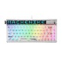 Machenike KT68 With Screen RGB Hotswappable Wireless Tri-Mode Mechanical Keyboard (White Transparent)