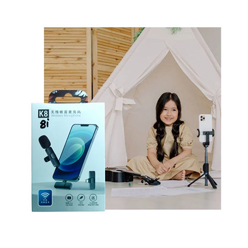 Universal K8i Wireless Portable Lavalier Microphone For IPhone & Lighting Devices