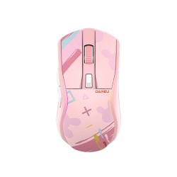 Dareu A950 Pink Tri-Mode Gaming Mouse With Charging Dock