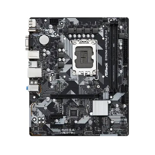 ASRock B760M-HDV/M.2 D4 13th and 12th Gen Micro ATX Motherboard
