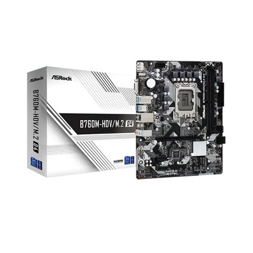 ASRock B760M-HDV/M.2 D4 13th and 12th Gen Micro ATX Motherboard
