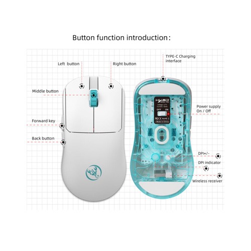 HXSJ T800 54g Wireless DUAL MODE MOUSE