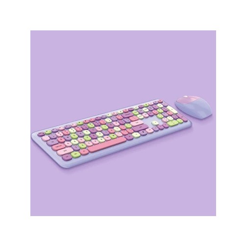 Mofii 666 2.4G optical punk round keycap wireless keyboard mouse combo