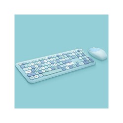 Mofii 666 2.4G optical punk round keycap wireless keyboard mouse combo