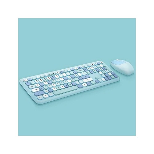 Mofii 666 2.4G optical punk round keycap wireless keyboard mouse combo