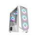 PC POWER PANZER PG-300 Mesh White ATX Gaming Casing With 4 X ARGB Fan