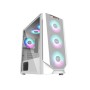 PC POWER PANZER PG-300 Mesh White ATX Gaming Casing With 4 X ARGB Fan