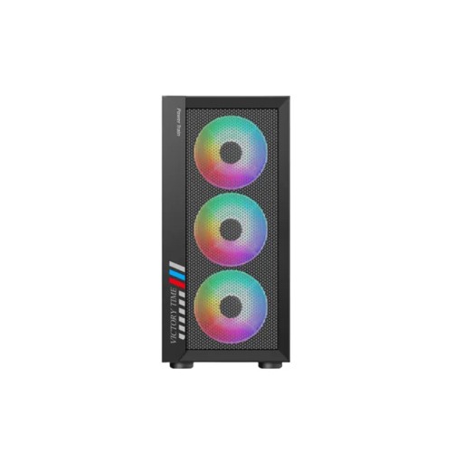 POWER TRAIN PT-701B ATX MID TOWER GAMING CASE WITH 4 RGB FAN 