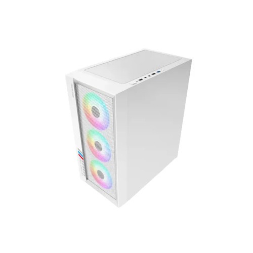 POWER TRAIN PT-701W ATX MID TOWER GAMING CASE WITH 4 RGB FAN